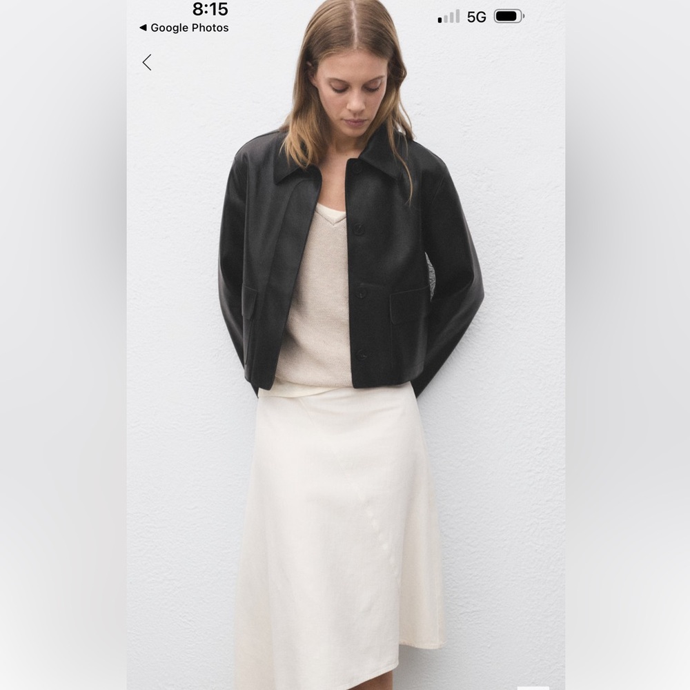 Mango Elegant Pleather Jacket - image 1